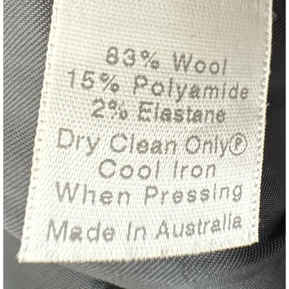 Anna Thomas Italy Pants Gray Wool Blend Stretch Fit Tapered Leg Women’s Size 10 - Picture 5 of 9